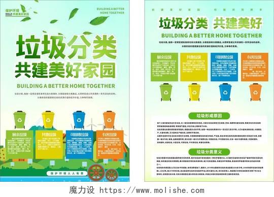 垃圾分类绿色生活党政宣传设计海报